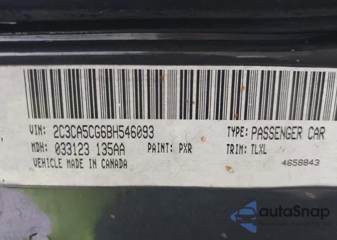 2011 Chrysler 300 Limited z USA, uszkodzony, nr VIN 2C3CA5CG6BH546093